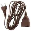 Rallonge 5m - HO3VVH2F 2x0,75mm² 6A - marron - Zenitech