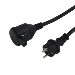 Rallonge noire Diall H05VVF 3G1 5mm² 10m avec clapet
