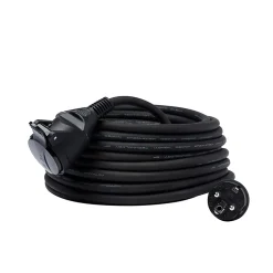 Rallonge noire Diall H05VVF 3G1 5mm² 10m avec clapet