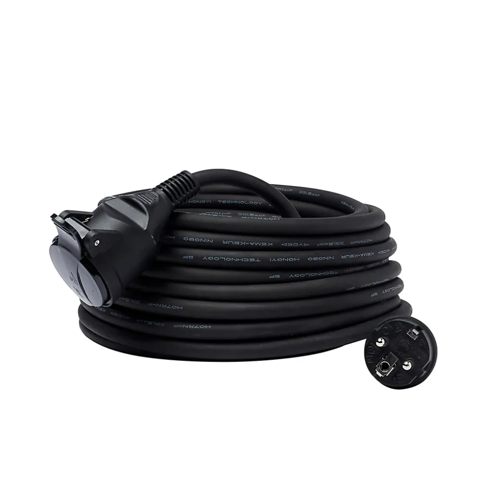 Rallonge noire Diall H05VVF 3G1 5mm² 10m avec clapet