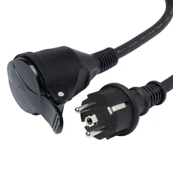 Rallonge noire Diall H05VVF 3G1 5mm² 10m avec clapet