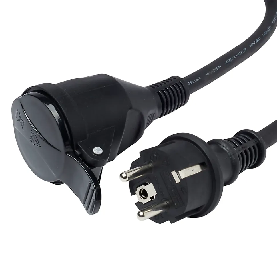 Rallonge noire Diall H05VVF 3G1 5mm² 10m avec clapet