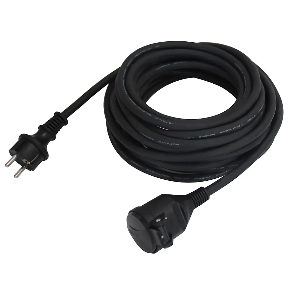 Rallonge noire Diall H05VVF 3G1 5mm² 10m avec clapet