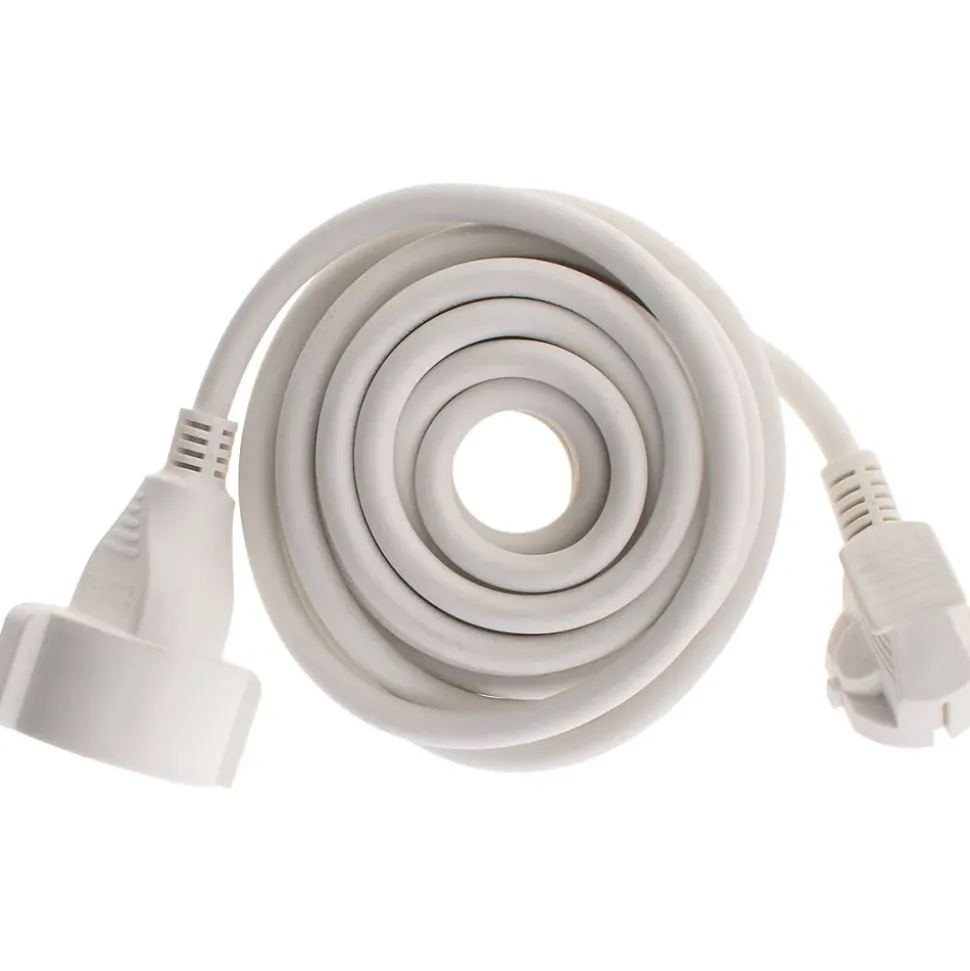 Rallonge Schuko HO5VV-F 3G1,5mm² 5m - blanc - Zenitech