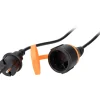 Rallonge étanche 10m clip de fixation orange Zenitech