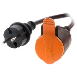 Rallonge étanche 10m clip de fixation orange Zenitech