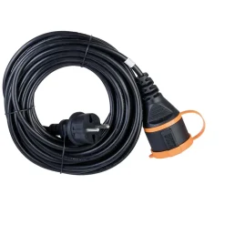 Rallonge étanche 10m clip de fixation orange Zenitech