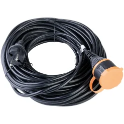 Rallonge étanche 10m clip de fixation orange Zenitech