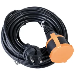 Rallonge étanche 25m clip de fixation orange Zenitech