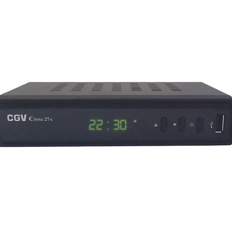 Récepteur TNT HD CGV ETIMO 2TC double tuner HDMI 1080p USB Ethernet Noir