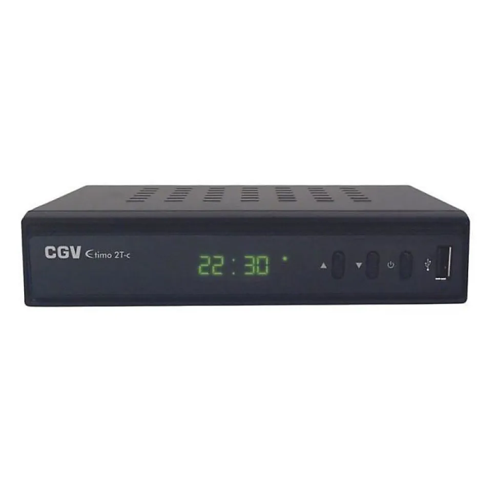 Récepteur TNT HD CGV ETIMO 2TC double tuner HDMI 1080p USB Ethernet Noir