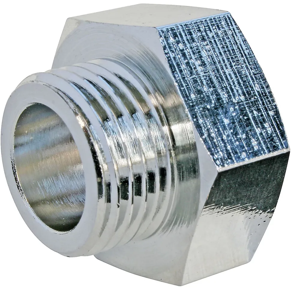 Réduction laiton chromé Femelle 20/27 (3/4") - Mâle 15/21 (1/2"), lot de 2