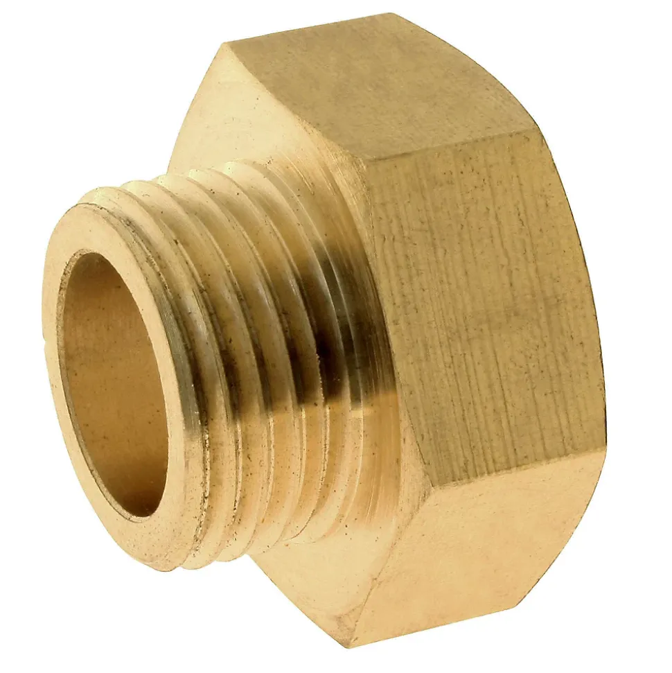 Réduction laiton Femelle 20/27 (3/4") - Mâle 15/21 (1/2"), lot de 2