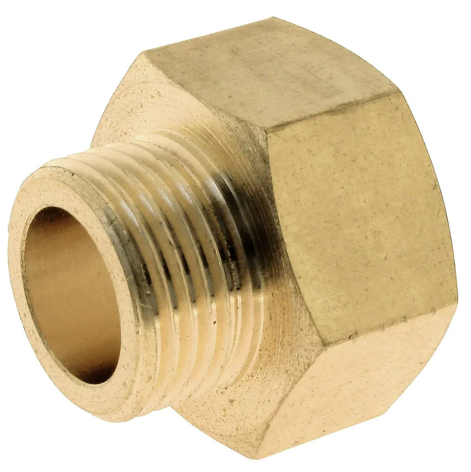 Réduction laiton Femelle 15/21 (1/2") - Mâle 12/17 (3/8"), lot de 2
