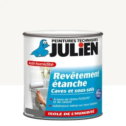 Revêtement étanche à base de résine pliolite pour caves et sous sols Julien mat blanc mat 2,5L