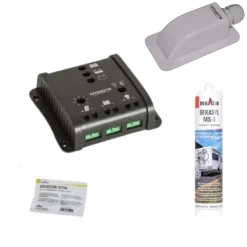 Régulateur de charge pour panneau solaire SMC20 + passe-toit + Dekasyl MS1 + lingette ANTARION