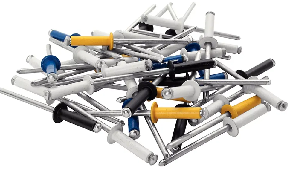 Rivet POP vendu par 32 Rapid 5000404 en aluminium coloré Ø.4,8 x L.16 mm