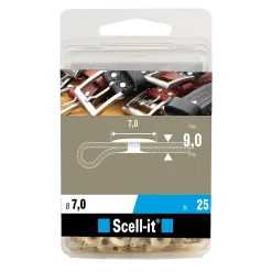 Rivet tubulaire 3S8 spécial maroquinerie, 25 pièces