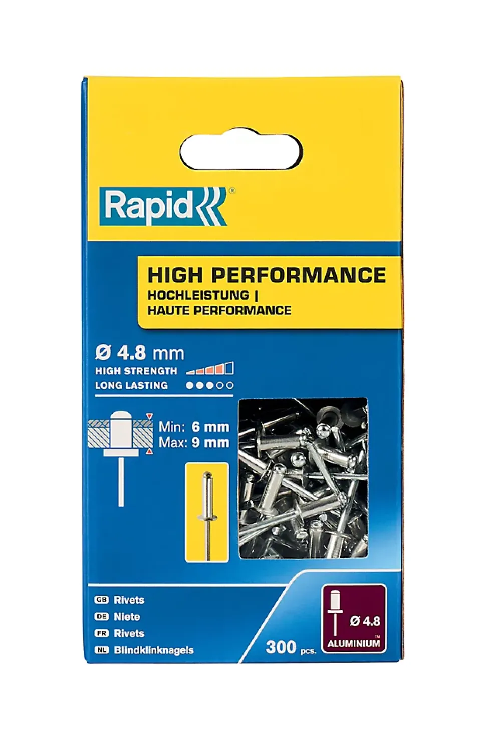 Rivets Haute performance Rapid Ø4.8 x 12 mm