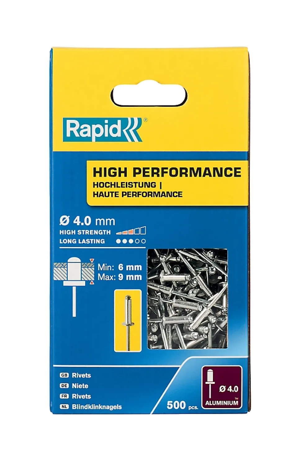 Rivets Haute performance Rapid Ø4.0 x 12 mm