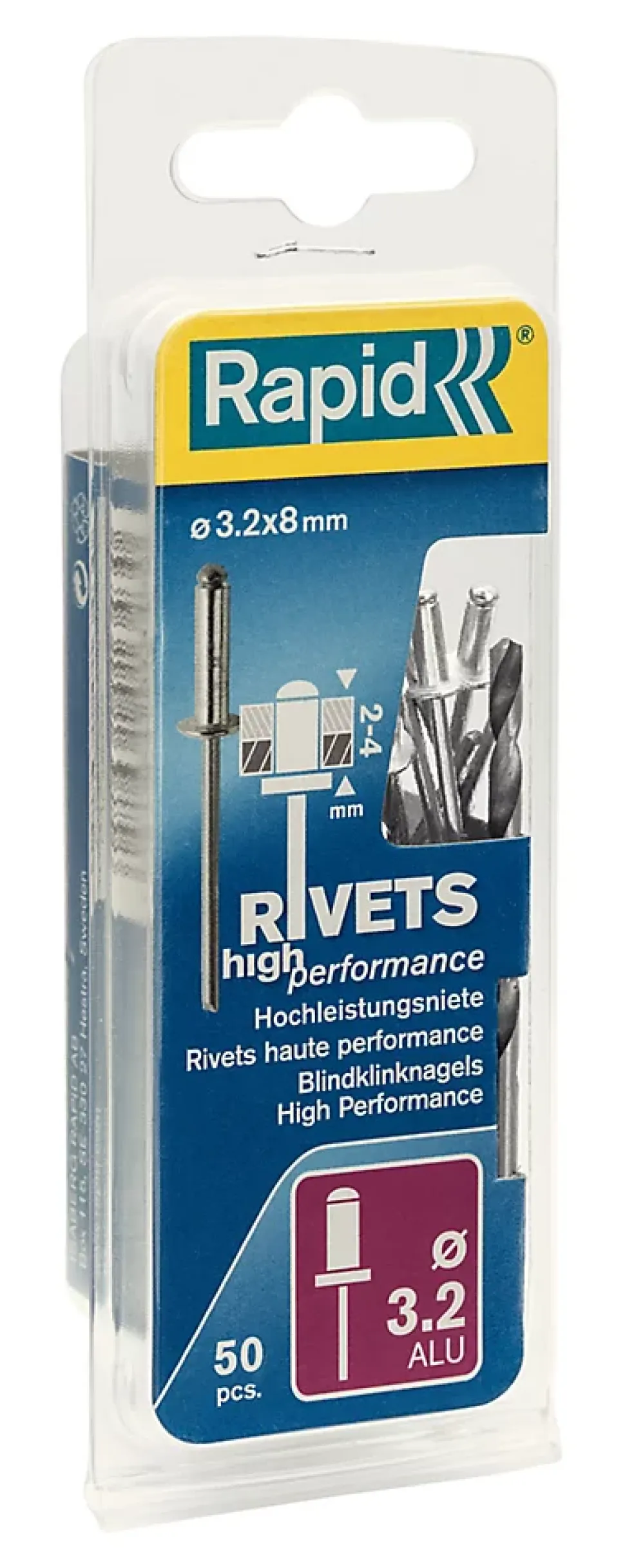 Rivets Haute performance Rapid Ø3.2x8mm