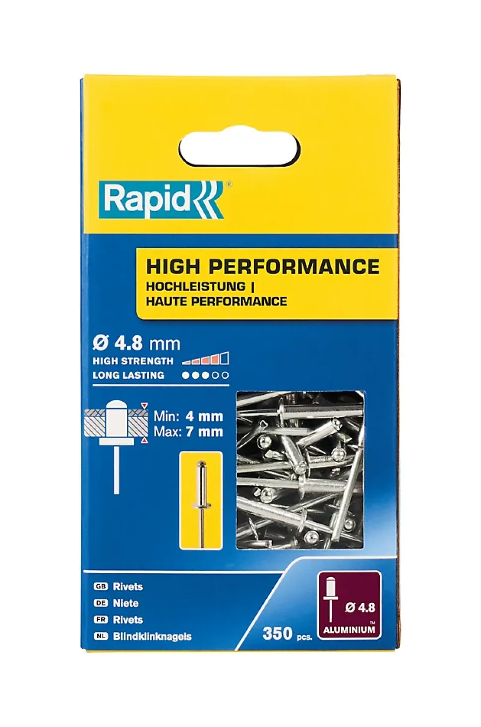 Rivets Haute performance Rapid Ø4.8 x 10 mm
