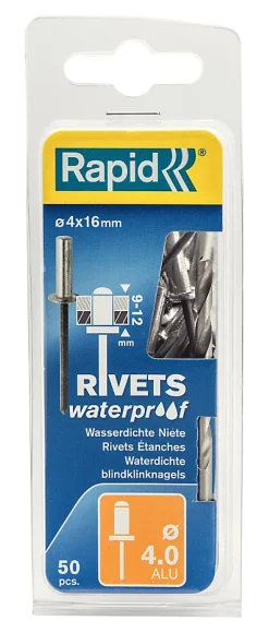 Rivets étanches Rapid Ø4.0x16mm aluminium