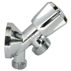 Robinet à clapet pour alimenter une machine à laver Entrée Mâle 1/2" - Sortie Mâle 3/4" en parallèle Somatherm for you