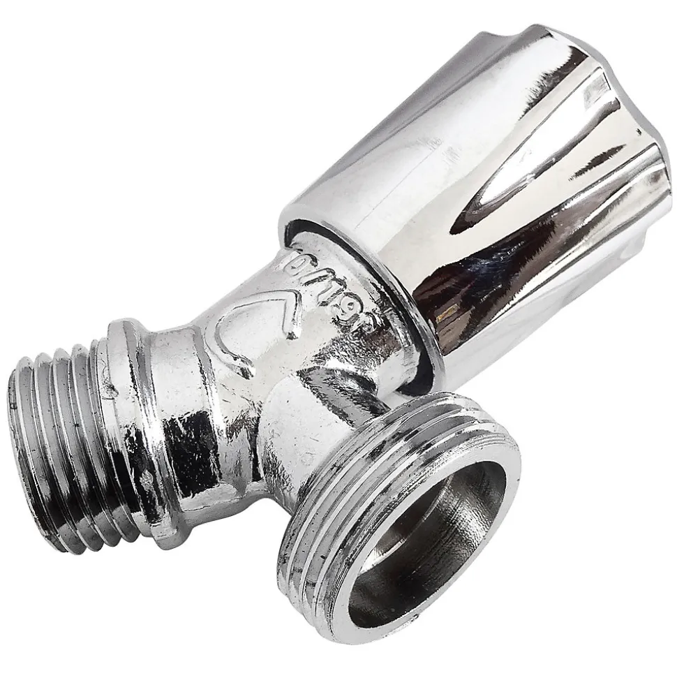 Robinet à sortie de bec inclinée pour raccord machine à laver / installation réseau d'eau, Entrée Mâle 1/2" - Sortie Mâle 3/4" Somatherm for you