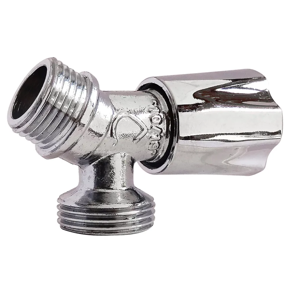 Robinet à sortie de bec inclinée pour raccord machine à laver / installation réseau d'eau, Entrée Mâle 1/2" - Sortie Mâle 3/4" Somatherm for you