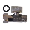 Robinet d'arrêt droit 1/4 tour chromé 12 x 17