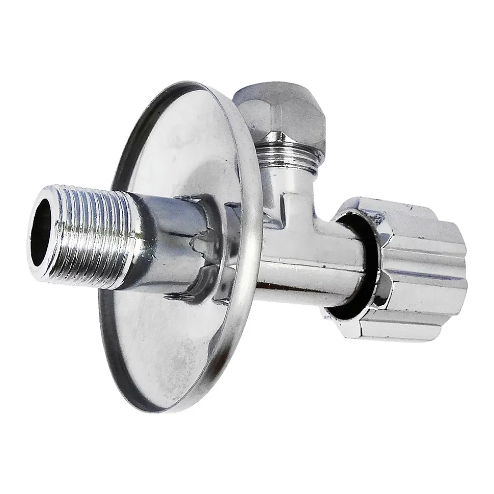 Robinet d'arrêt équerre sous-lavabo long, Mâle 12/17 - Tube cuivre Ø10 mm Somatherm for you