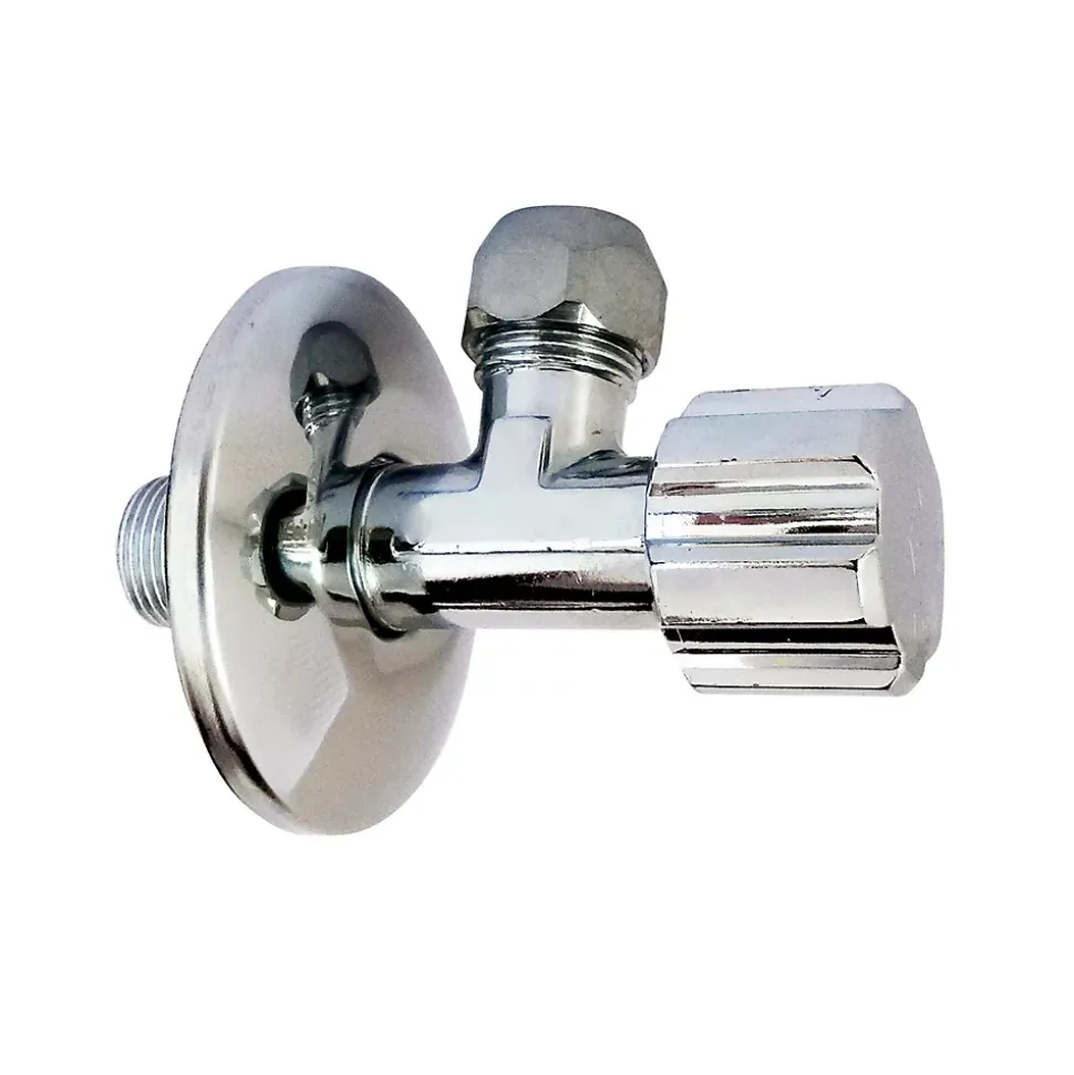 Robinet d'arrêt équerre sous-lavabo long, Mâle 15/21 - Tube cuivre Ø10 mm Somatherm for you