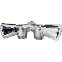Robinet double de machine à laver - Diamètre : 1/2'' - 3/4''