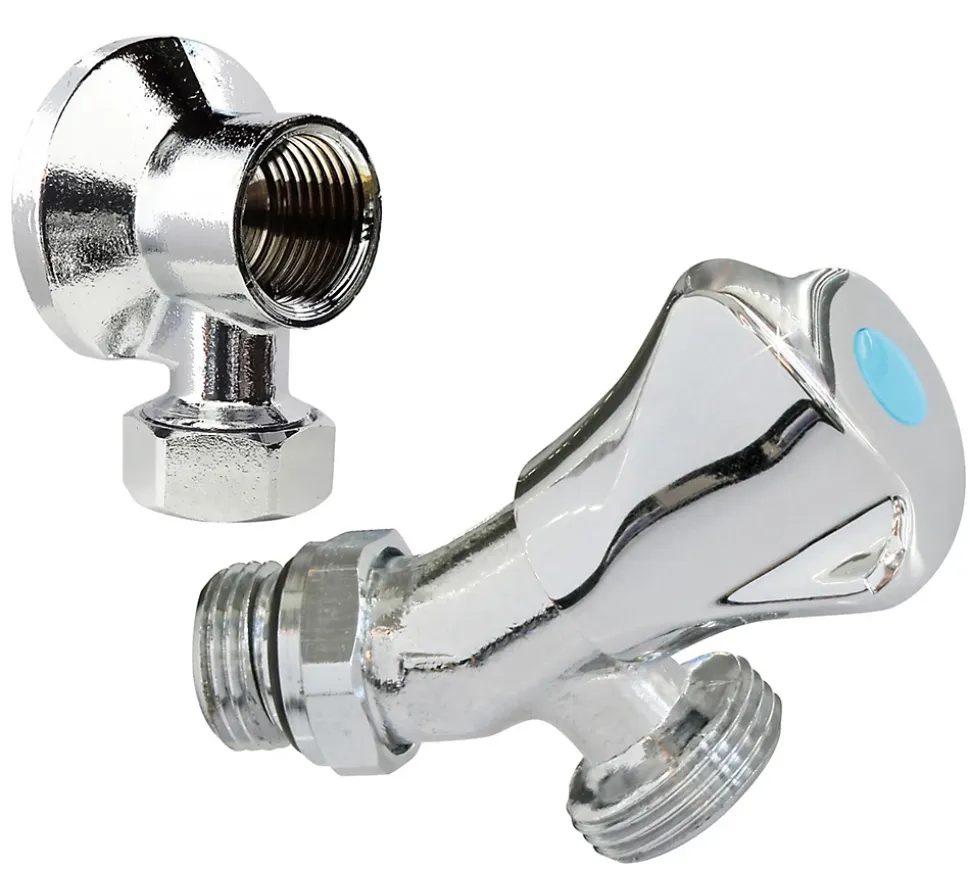 Robinet orientable à sortie inclinée pour machine à laver, Entrée Mâle 1/2" - Sortie Mâle 3/4" Somatherm for you