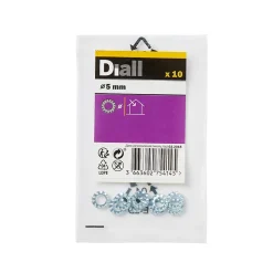 Rondelles dentelée en acier au carbone ø 5mm - 10 pièces