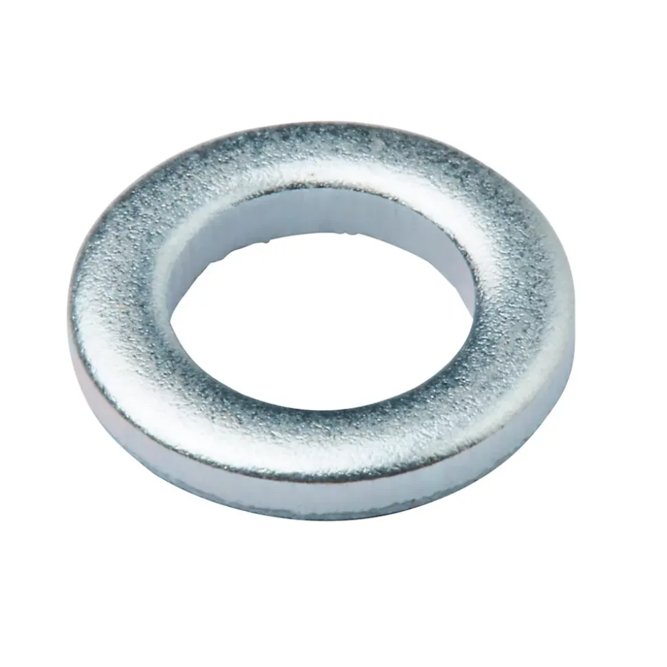 Rondelles plates en acier au carbone ø 6mm - 10 pièces.