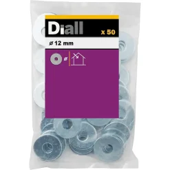 Rondelles plates larges en acier au carbone ø 12mm - 50 pièces