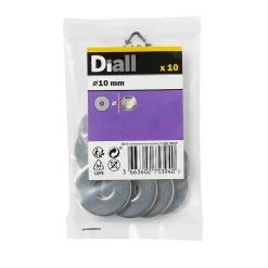 Rondelles plates larges en inox ø 10mm - 10 pièces