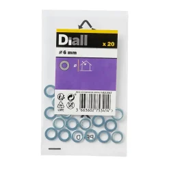 Rondelles plates étroites en acier au carbone ø 6mm - 20 pièces