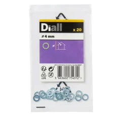 Rondelles plates étroites en acier au carbone ø 4mm - 20 pièces