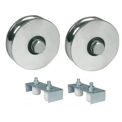 Roue 125mm R-groove avec 2 BB & 30x40 Gate guides in bracket x2