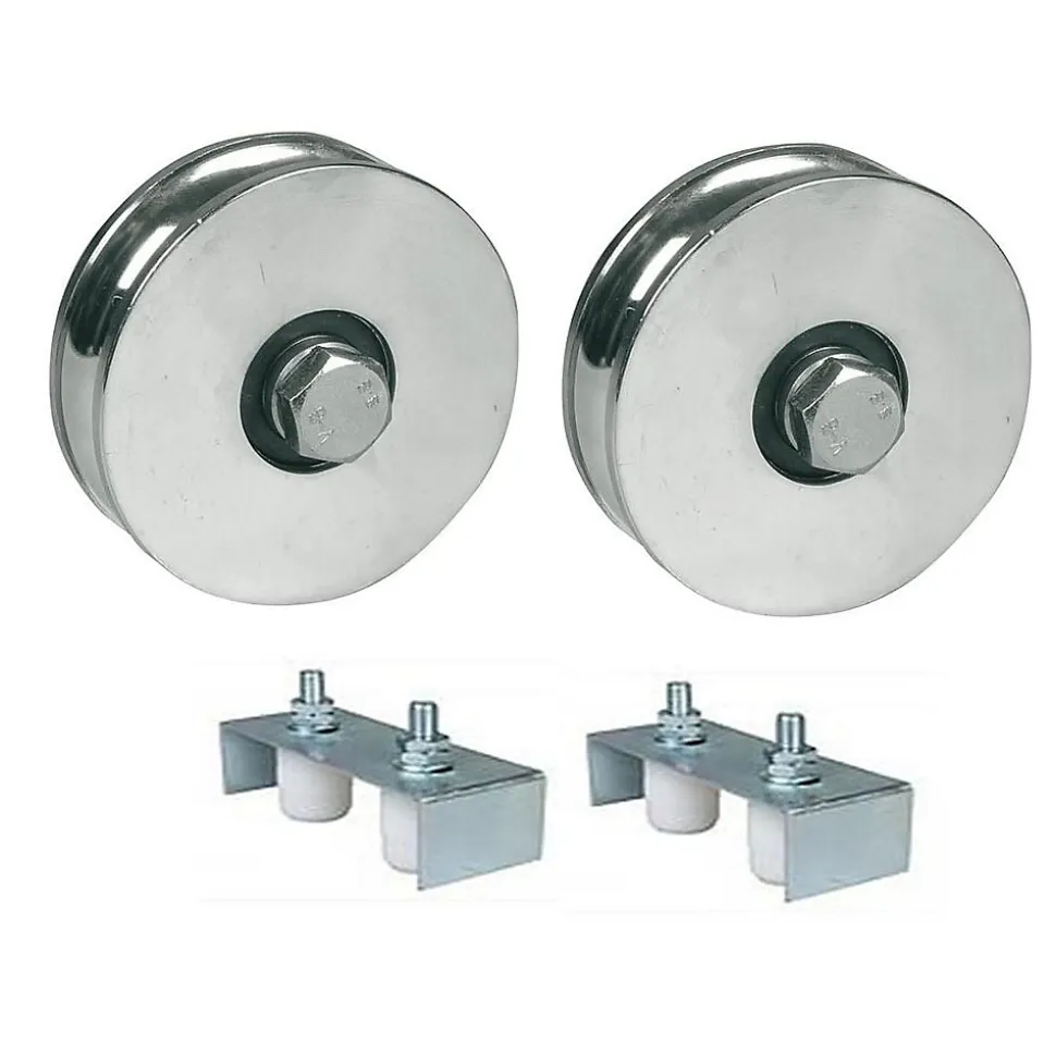 Roue 125mm R-groove avec 2 BB & 30x40 Gate guides in bracket x2
