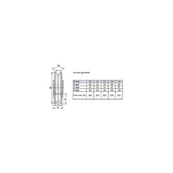 Roue pour portail coulissant monture à support intérieur 2 roulements gorge V - IBFM Argent 14 700