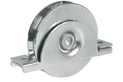 Roue pour portail coulissant monture à support intérieur 2 roulements gorge V - IBFM Argent 14 700