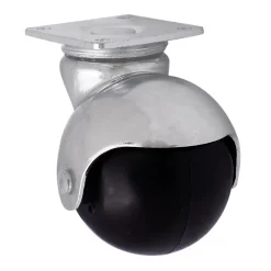 Roulette bille pivotante sans frein ø50 mm, plaque, charge max 40kg