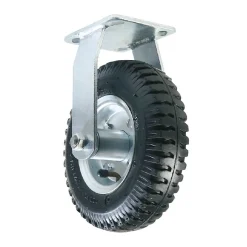 Roulette fixe gonflable diam 22 cm - max120 kg, platine 10x11,4 cm roue caoutchouc et aciers