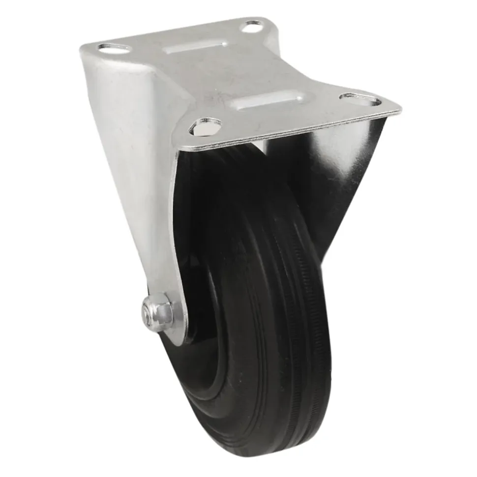 Roulette fixe noire ø12.5 cm, charge max 100 kg