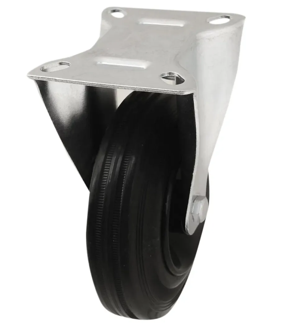 Roulette fixe noire ø12.5 cm, charge max 100 kg