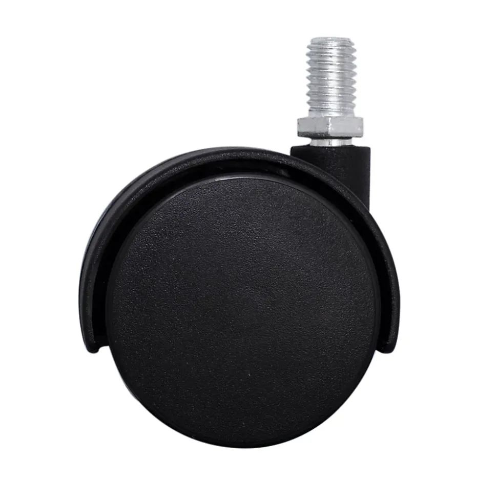 Roulette jumelée pivotante sans frein ø50 mm, tige filetée 10 x 20 mm, charge max 40kg